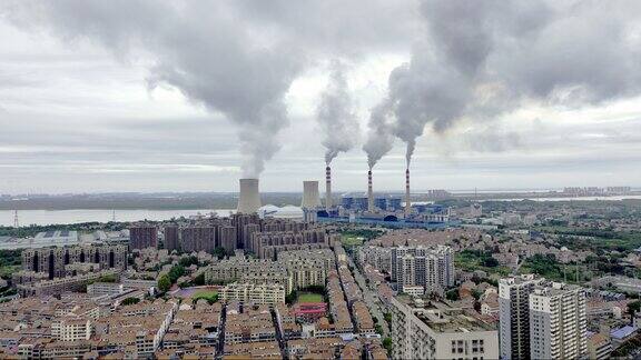 火力发电厂冷却塔破环环境碳排放污染