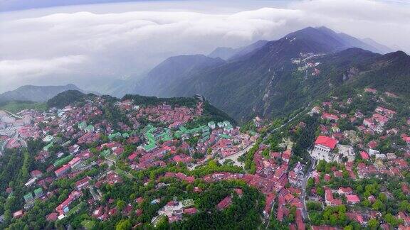 庐山牯岭镇自然风光航拍风景旅游景观