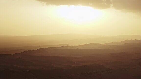 西北风光荒漠沙漠夕阳
