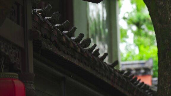 雨中楼亭中国园林文化传统古建筑