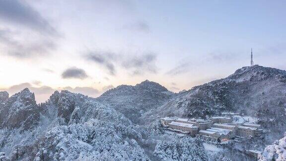 黄山的雪景