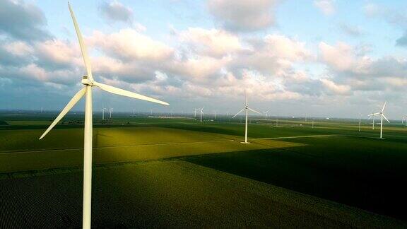 无人机风力涡轮机在风电场