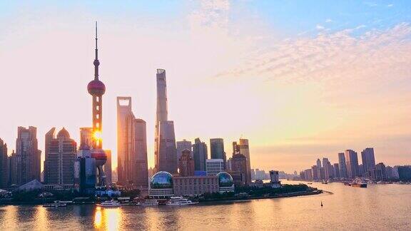 日出时的上海浦东中国上海