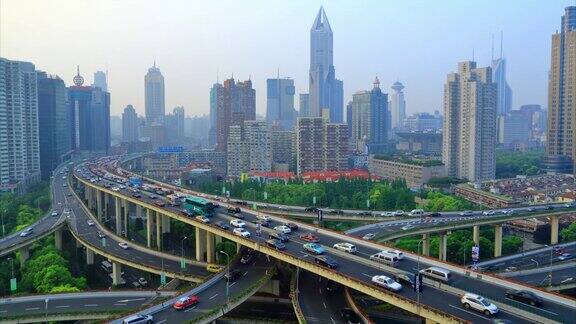 现代都市高峰时间上海中国