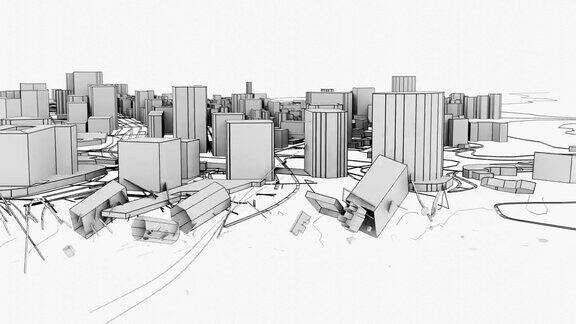动画外观的3D城市