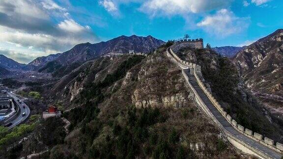 航拍北京居庸关长城