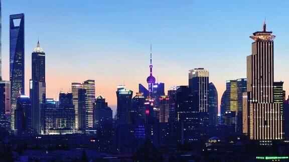 中国上海陆家嘴金融区的摩天大楼