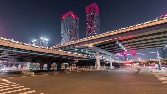 LAPAN北京CBD地区的夜景