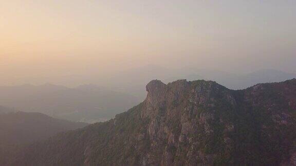 狮子山上空香港市区鸟瞰图