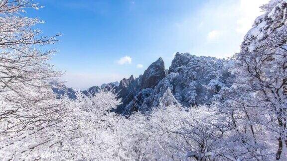 黄山的雪景