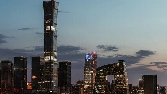 TU鸟瞰图北京和市中心在黄昏北京中国