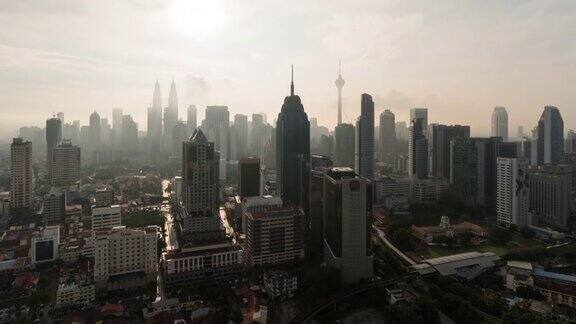 延时马来西亚城市缩小4k视频
