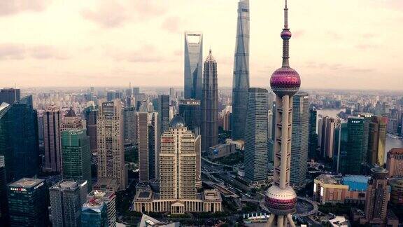 无人机拍摄:上海4K鸟瞰图