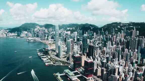 航拍的城市香港的俯视图