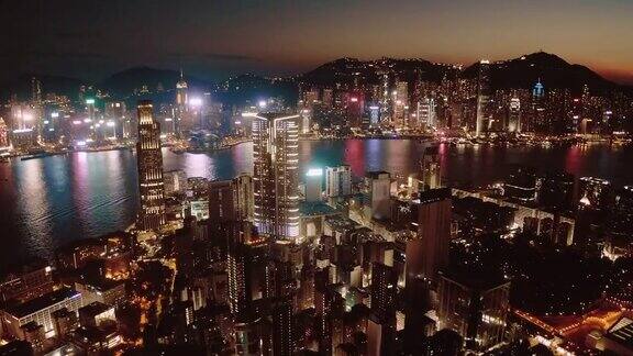 从天空中看到的香港城市景观