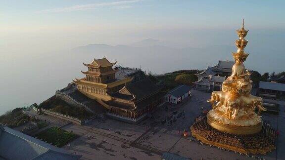 金顶峨眉山鸟瞰图