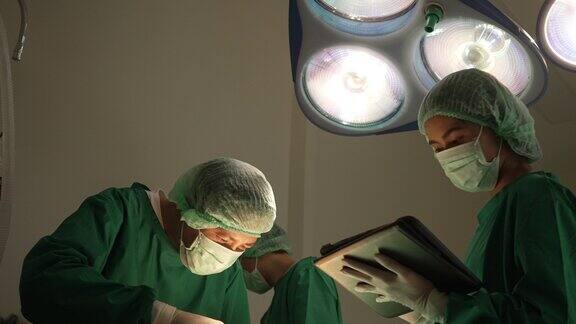 外科医生正在手术室工作