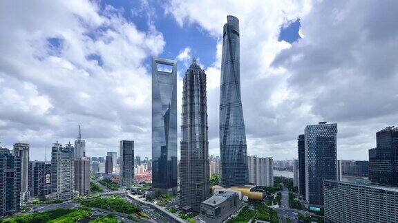 4K:中国上海地标摩天楼