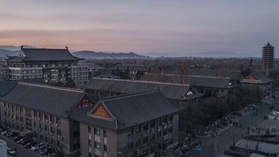 TD北京大学日落至黄昏北京中国