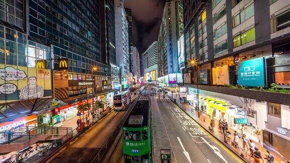 时间流逝中的香港城市