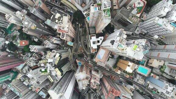 放大香港摩天大楼的图案