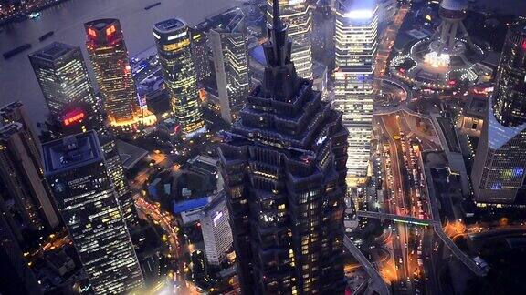 上海夜景时光流逝