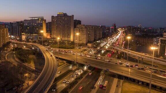每日上下班高峰时间的交通螺旋北京中国