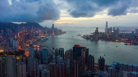 从早到晚香港城市的坍塌