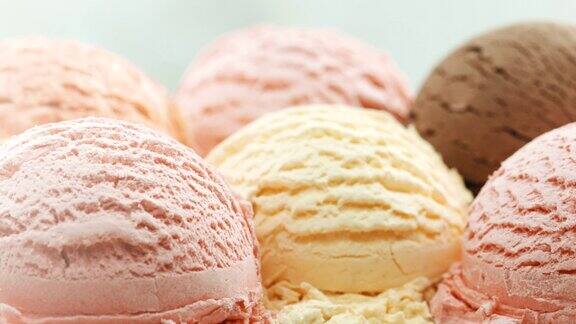 特写彩色冰淇淋巴拉