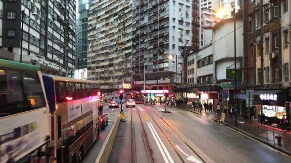 雨天香港电车之旅炮台山