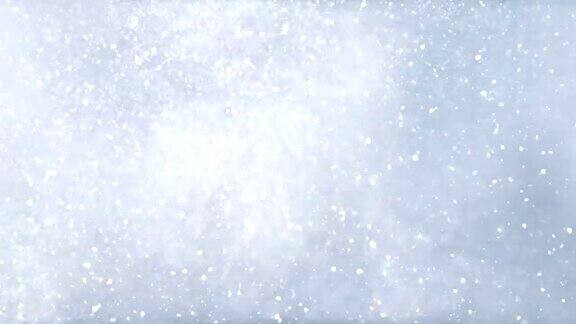 大雪暴风雪暴雪(白色)与亮度阿尔法哑光分开前景-循环