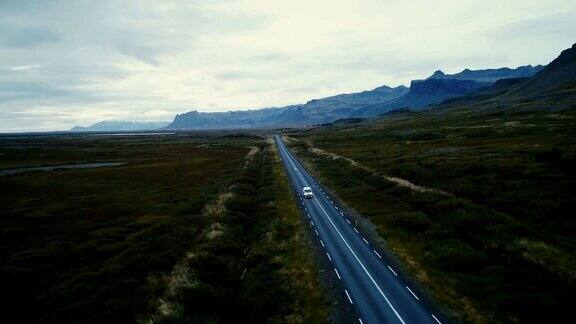 冰岛公路鸟瞰图