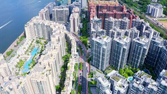 香港私人住宅的无人机图