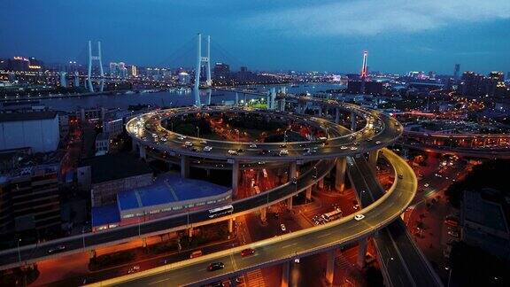 中国上海的城市立交桥
