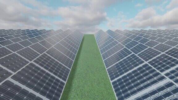 太阳能农场清洁能源概念