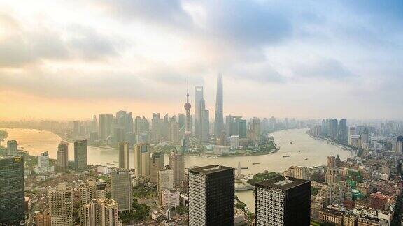 时间流逝上海由夜到日的过渡