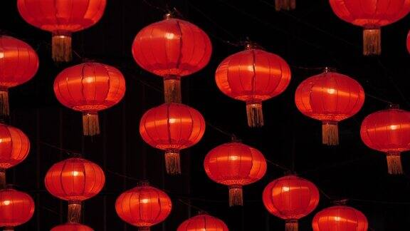 中国小镇的中国新年灯笼庆祝中国新年东南亚和东亚:庆祝中国新年