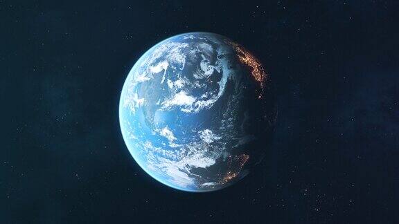从太空看地球-可循环动画