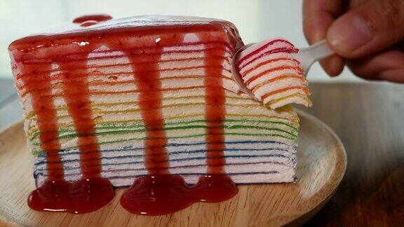 彩虹蛋糕照片