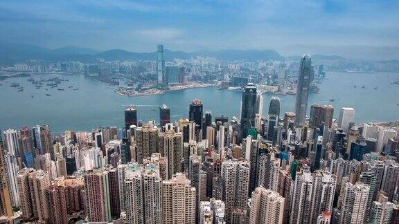 从太平山顶眺望香港市区