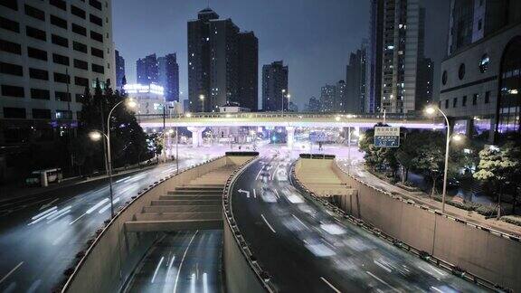 中国上海的城市道路