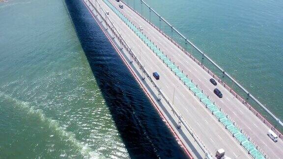 香港青马桥的无人机照片
