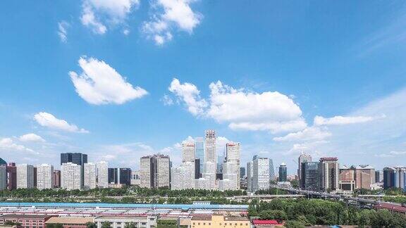 北京的城市景观和时间间隔为4k