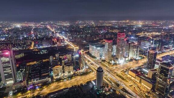 ZO鸟瞰图北京在晚上北京中国