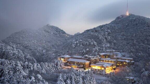 黄山的雪景