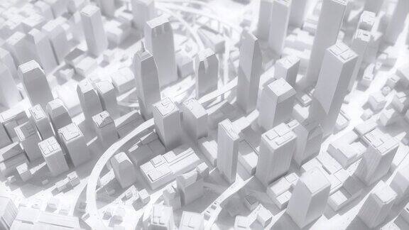 城市景观建筑模型、城市规划、城市背景