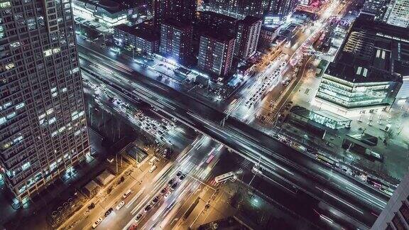 ZO鸟瞰图繁忙繁荣的城市北京中国