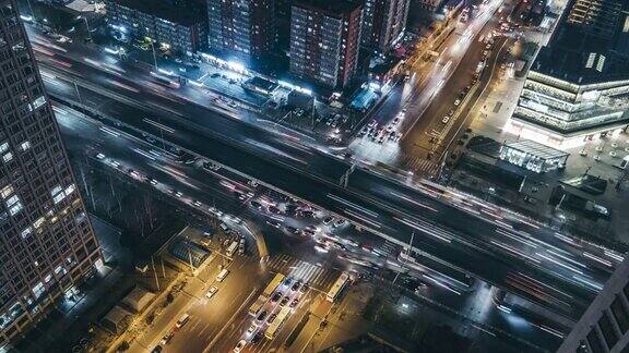 鸟瞰图尖峰时刻交通北京中国