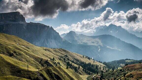 欧洲阿尔卑斯山山脉时间流逝瑞士