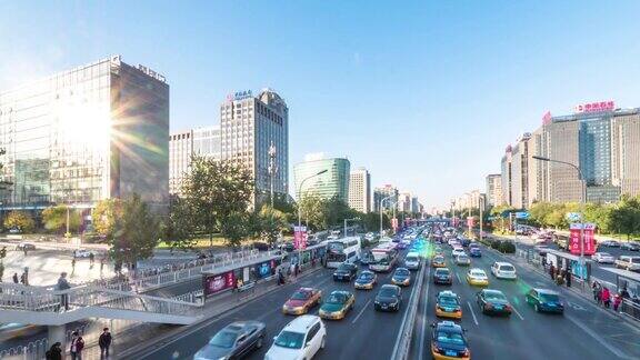 北京街道上的和繁忙的交通